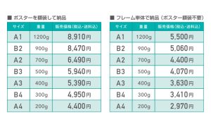 価格表