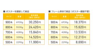 価格表