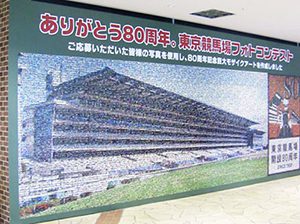 競馬場80周年記念事業で制作したお客様参加型のフォトモザイク事例