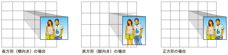 フォトモザイクタイルの形状