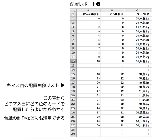 グリーティングカードでモザイクアート